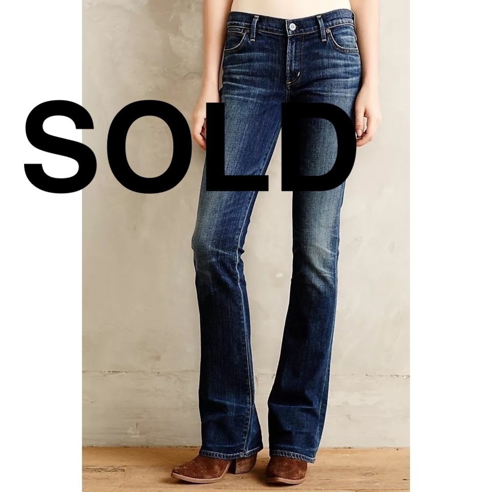 Citizens of Humanity Emmanuelle Low Rise Slim Bootcut Jeans Dark Wash Size‎ 28